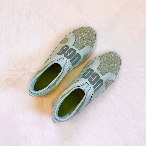 UGG Neutra Chunky Glitter Mint Glitter Sneakers - Picture 6 of 9